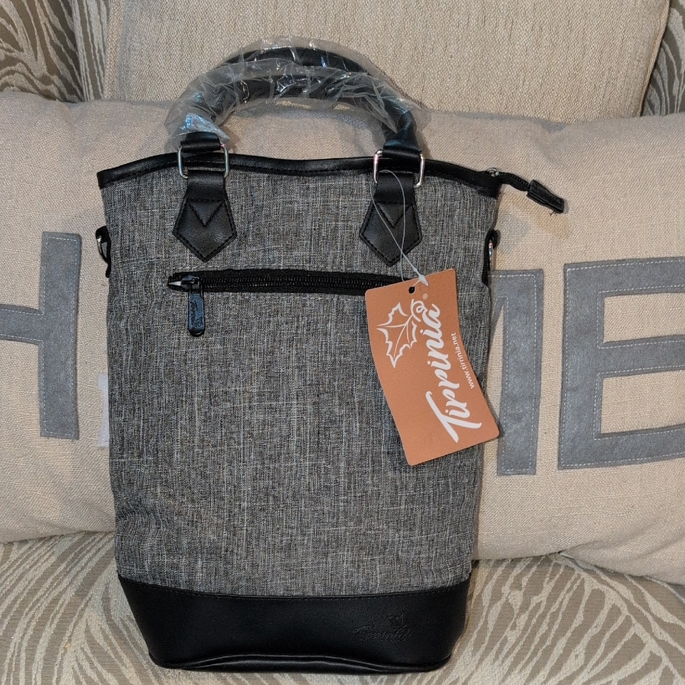 Tippinia Black & Gray 2 Bottle Wine Thermal Bag